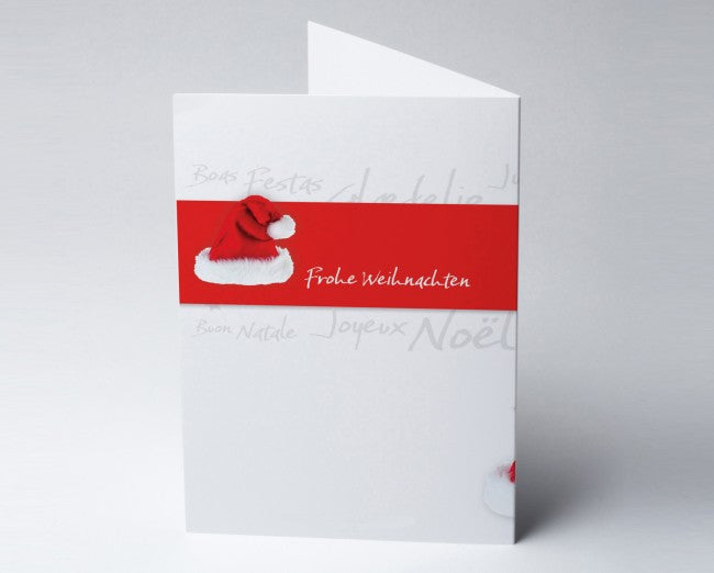 Weihnachtskarte Nikolausmützen