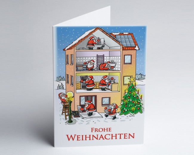 Weihnachtskarte Branche Hausbau