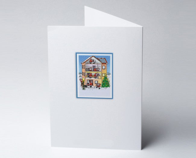 Weihnachtskarte Logo-Branchenkarte Hausbau