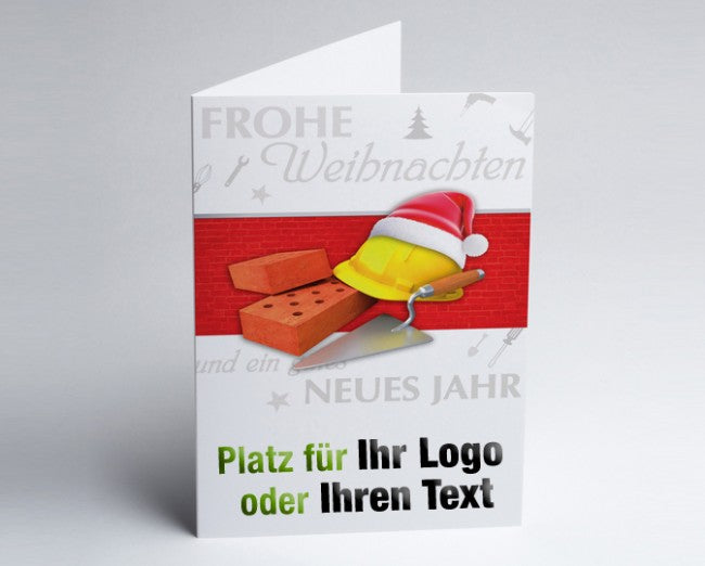 Weihnachtskarte Logo-Branchenkarte Maurer