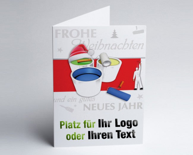 Weihnachtskarte Logo-Branchenkarte Maler