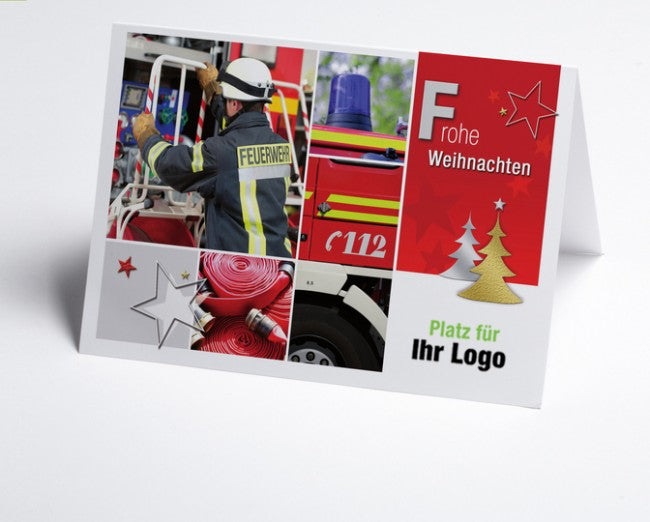 Logo-Weihnachtskarte Branche Feuerwehr