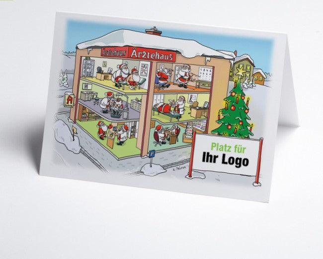 Logo-Weihnachtskarte Branche Ärztehaus