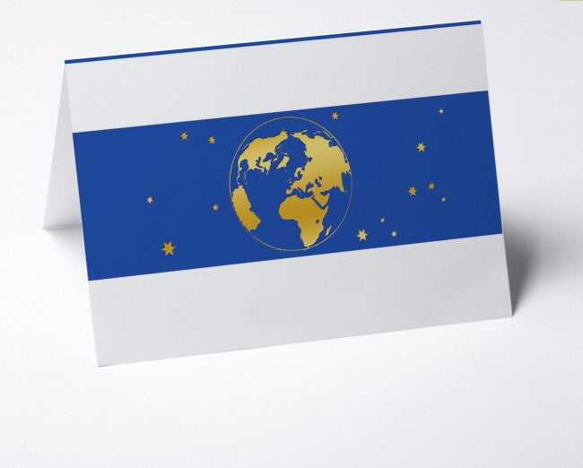 Weihnachtskarte Weltkugel