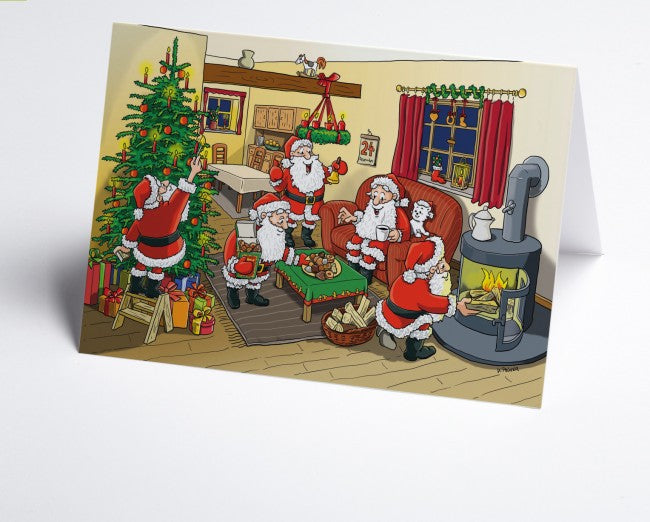 Weihnachtskarte gemütlicher Weihnachtsabend