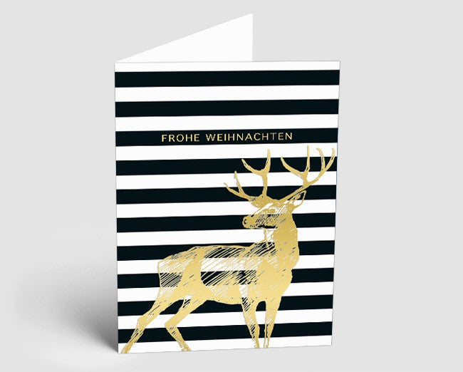 Weihnachtskarte grafischer Hirsch