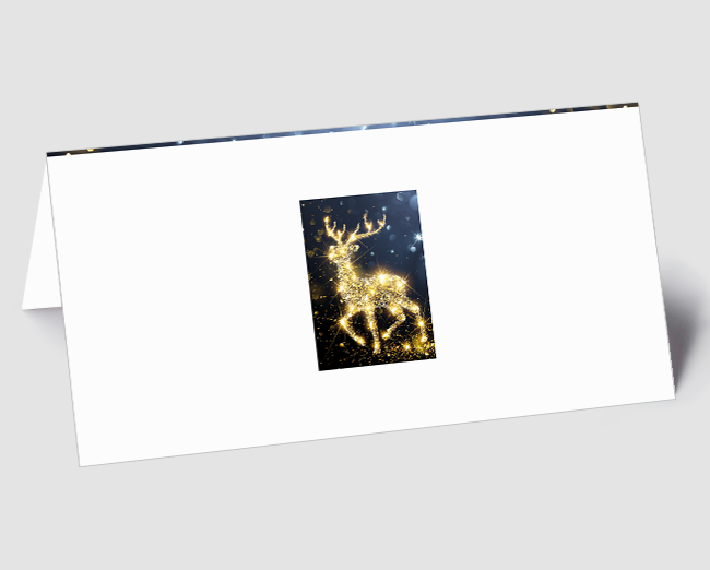 Weihnachtskarte Glitzer-Hirsch