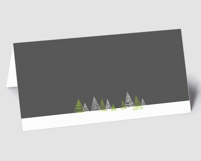 Weihnachtskarte grafischer Winterwald