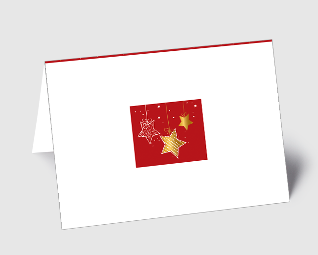 Weihnachtskarte Sternenreihe