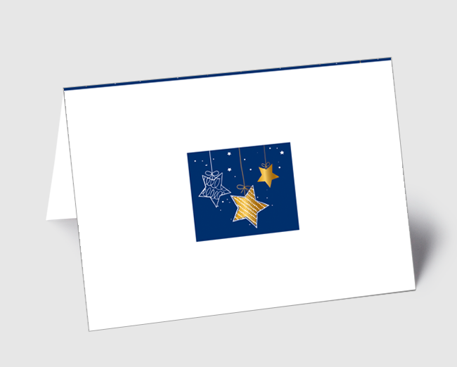 Weihnachtskarte Sternenreihe