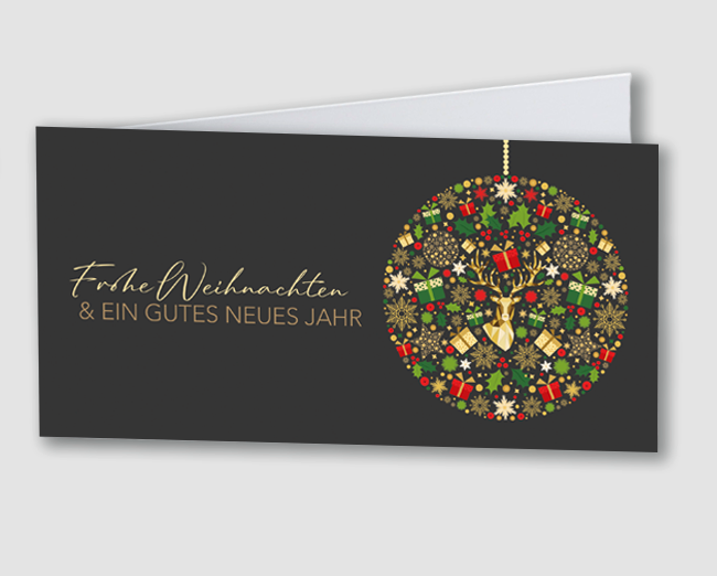 Weihnachtskarte Weihnachtskugel