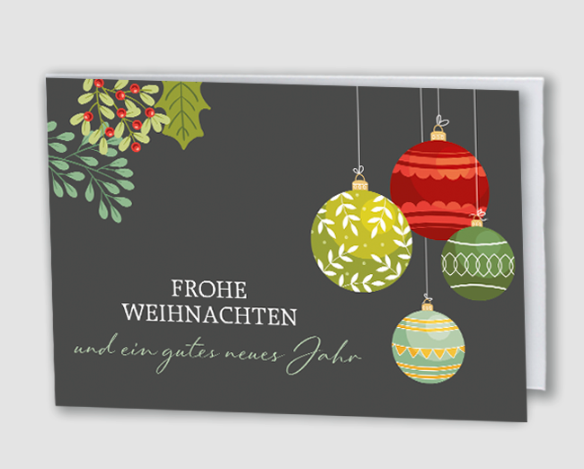 Weihnachtskarte Klassische Eleganz