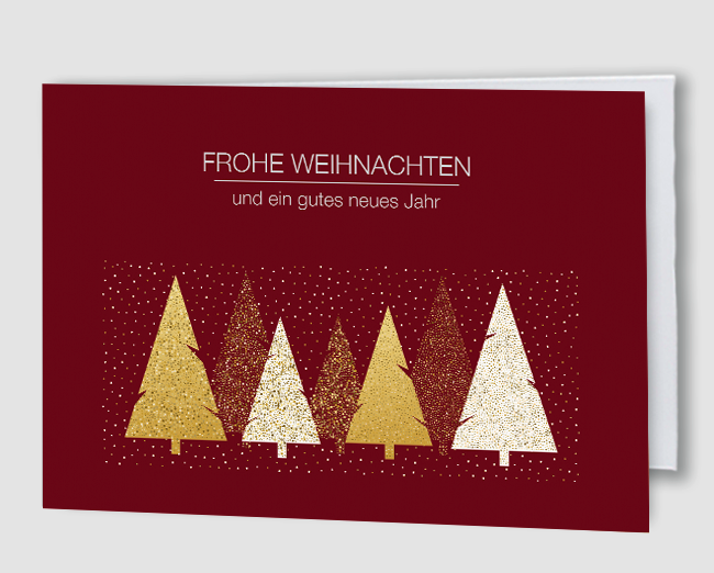 Weihnachtskarte Glitzerwald