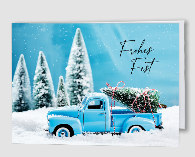Weihnachtskarte Pick-Up