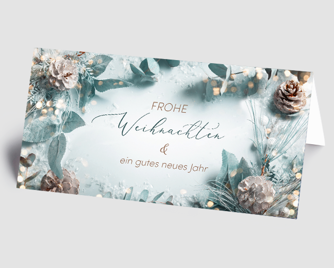Weihnachtskarte Wintergesteck