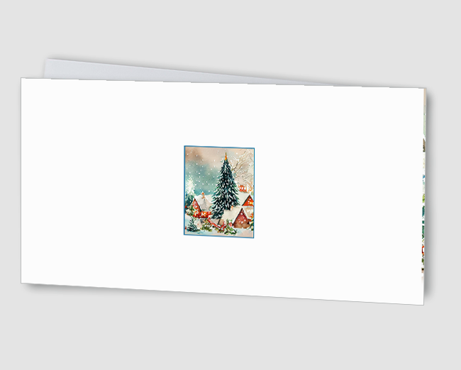 Weihnachtskarte Winterdorf