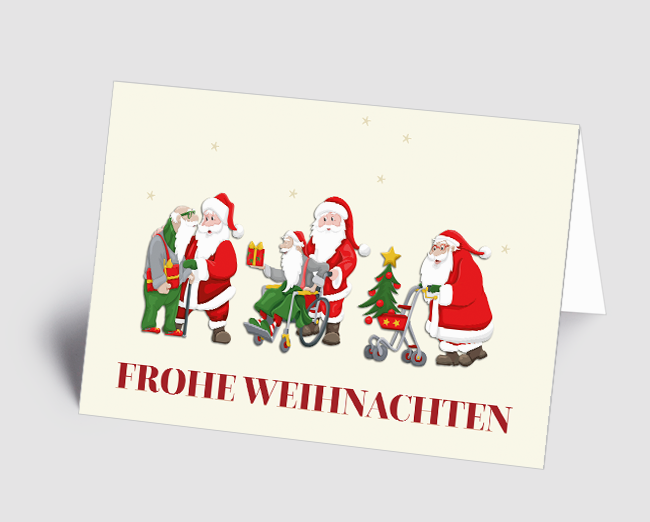 Weihnachtskarte Branche Altersheim/Pflege