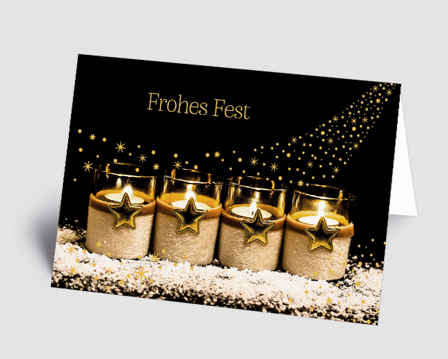 Weihnachtskarte Kerzenglanz