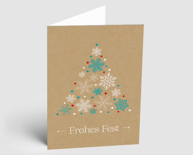 Weihnachtskarte Kristallbaum