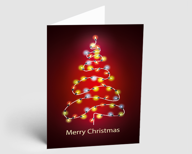 Weihnachtskarte Lichterkette