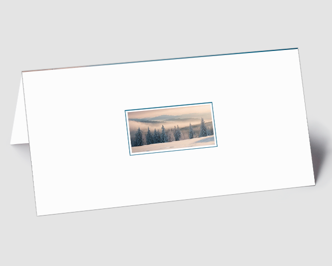 Weihnachtskarte Winterwald