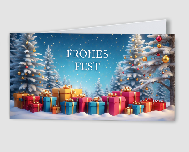 Weihnachtskarte Geschenke