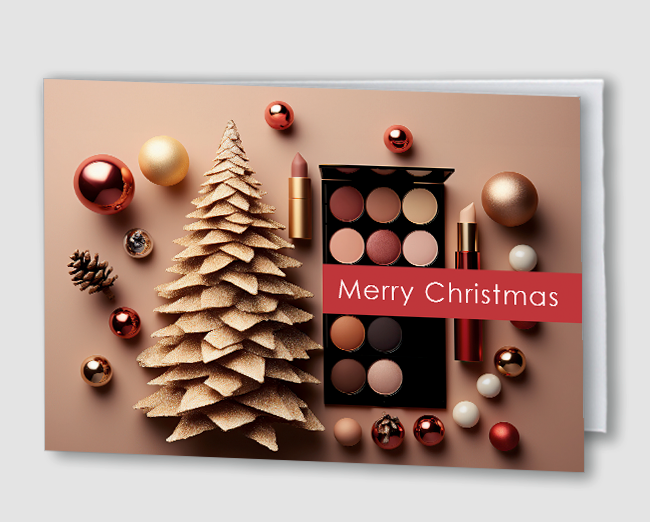 Weihnachtskarte Branche Beauty/Kosmetik Merry Christmas