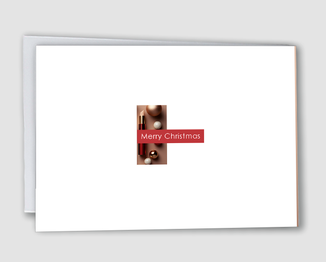 Weihnachtskarte Branche Beauty/Kosmetik Merry Christmas