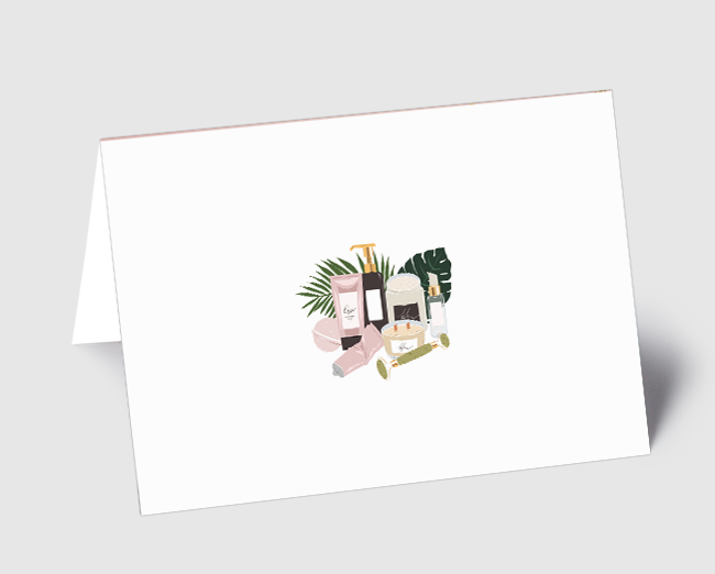 Weihnachtskarte Branche Kosmetik/Beauty