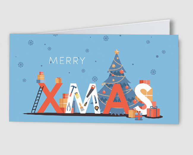 Weihnachtskarte Branche Bau/Handwerk