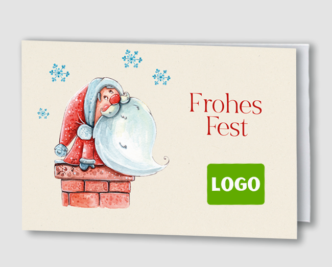 Weihnachtskarte Weihnachtsmann