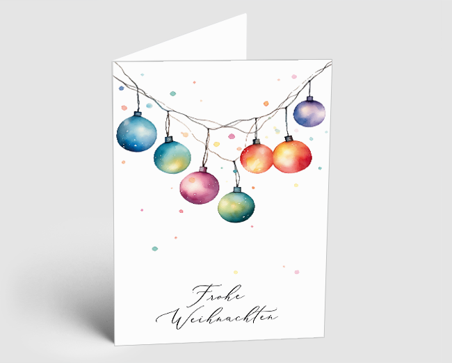 Weihnachtskarte Christmas baubles