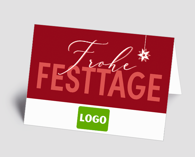 Weihnachtskarte Frohe Festtage