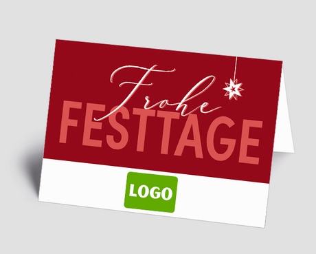 Weihnachtskarte Frohe Festtage