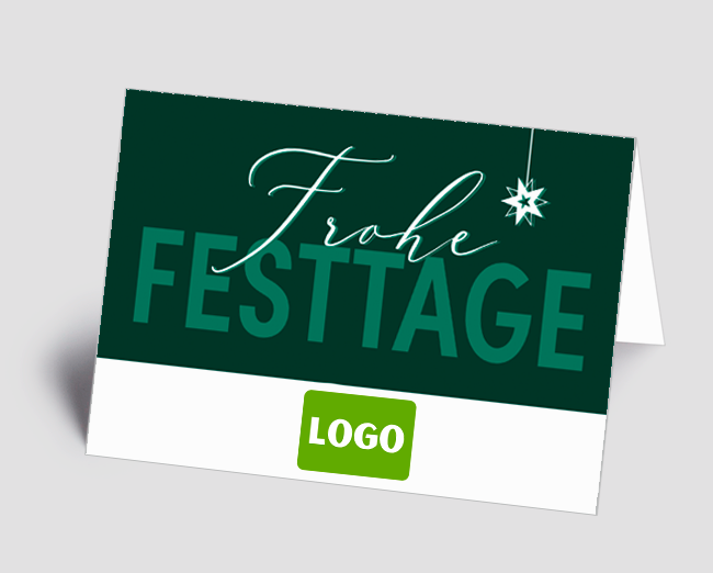 Weihnachtskarte Frohe Festtage