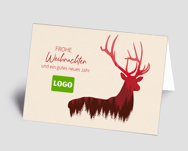 Weihnachtskarte König der Wälder