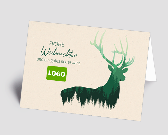 Weihnachtskarte König der Wälder