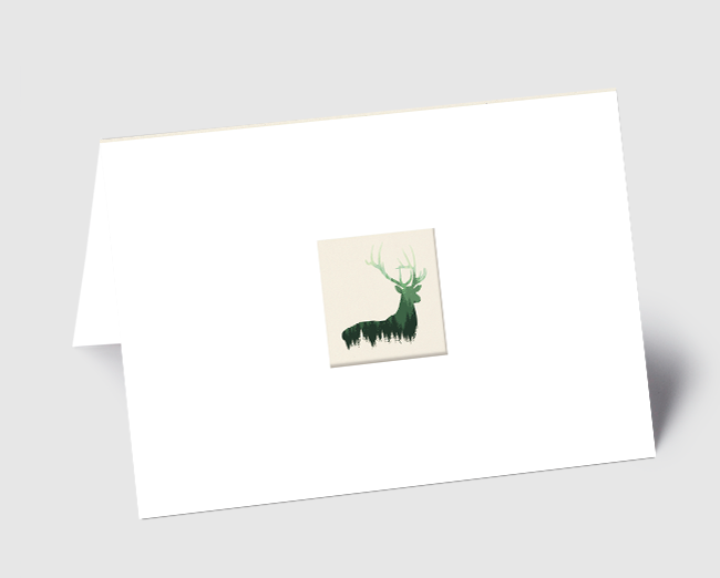 Weihnachtskarte König der Wälder