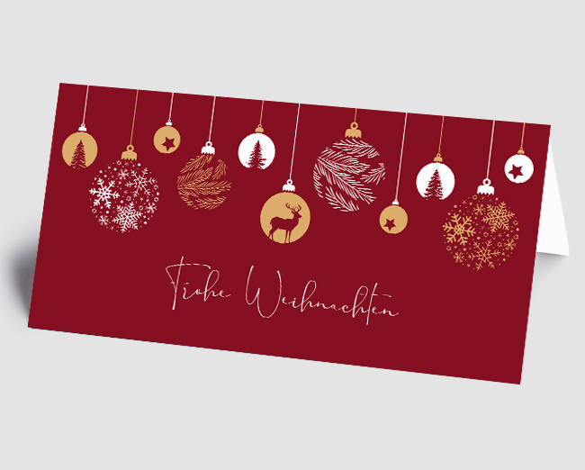 Weihnachtskarte Kugelglanz