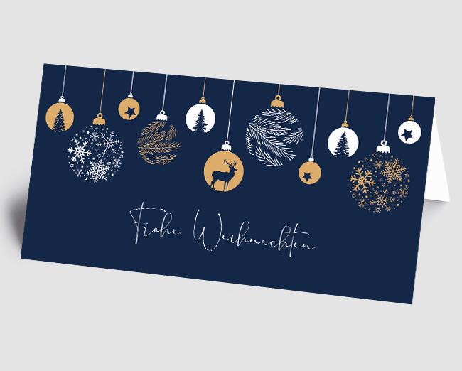 Weihnachtskarte Kugelglanz