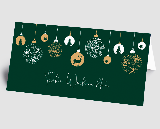 Weihnachtskarte Kugelglanz