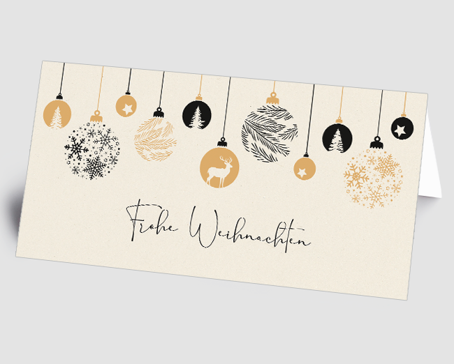Weihnachtskarte Kugelglanz