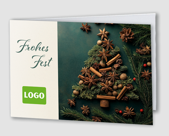 Weihnachtskarte Zimtbaum