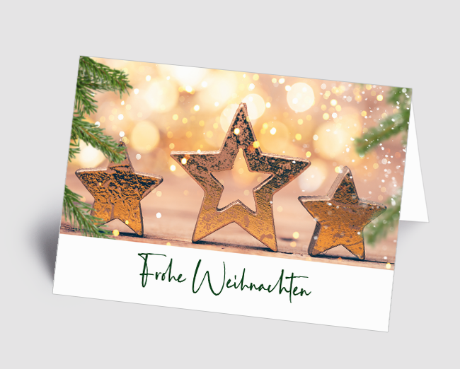 Weihnachtskarte Sternentrio
