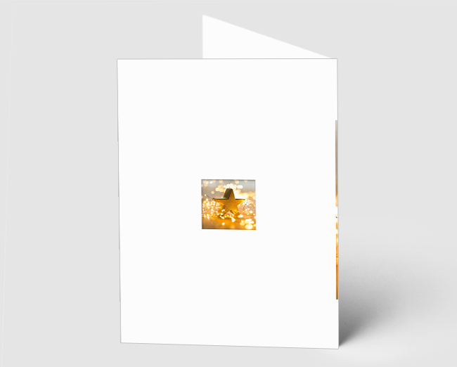 Weihnachtskarte Goldener Stern