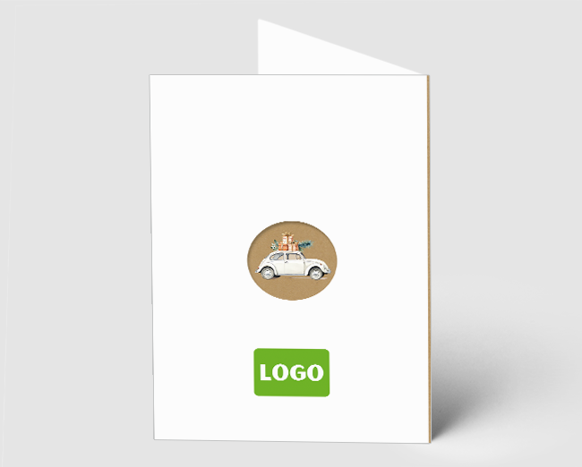 Weihnachtskarte VW-Käfer