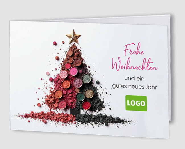 Weihnachtskarte Branche Beauty/Kosmetik Farbpalette