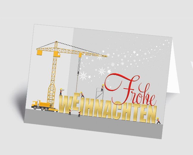 Weihnachtskarte Branche Bau und Handwerk