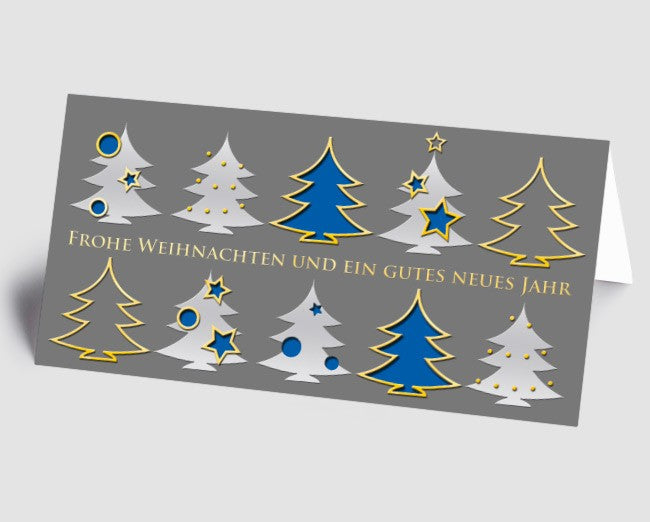 Weihnachtskarte Bäume