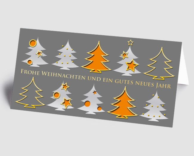 Weihnachtskarte Bäume